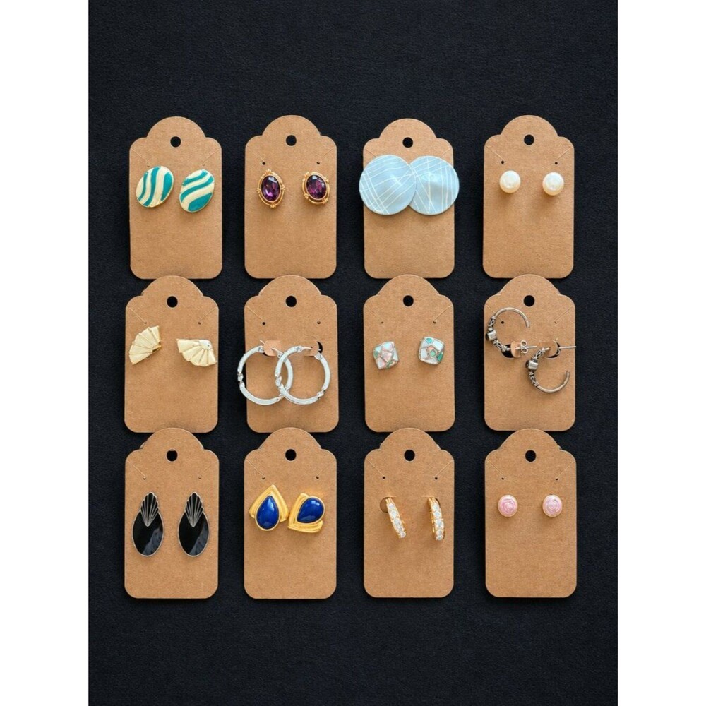 Earrings - Bundle of 12 Pair Costume Jewelry Earrings EUC